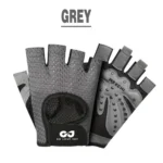 L Size Women Fitness Gym Training Gloves Half Finger Gel Weight Lifting Workout Gloves – Grey