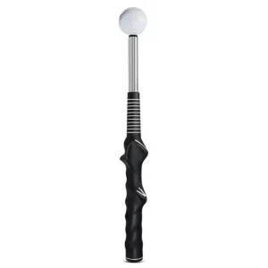 Golf Swing Training Aid Telescopic Impact Sound Stick Exercise Tool for Practice – Black