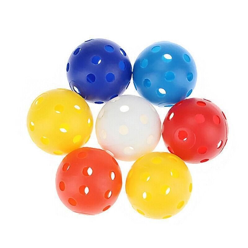 50PCS Plastic Whiffle Airflow Hollow Golf Practice Training Balls Golf Sport 3 50PCS Plastic Whiffle Airflow Hollow Golf Practice Training Balls Golf Sport - image 3