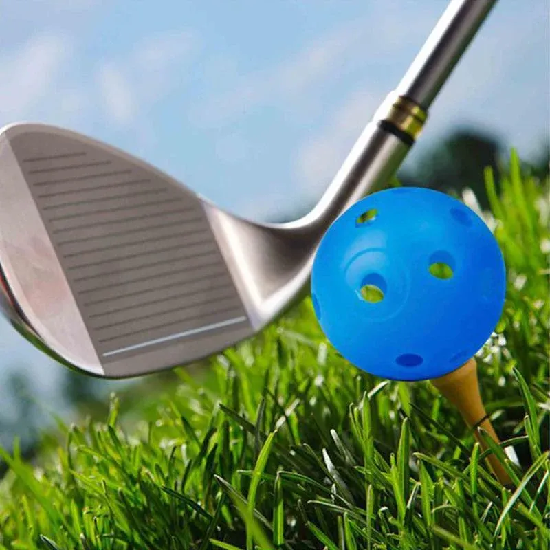 50PCS Plastic Whiffle Airflow Hollow Golf Practice Training Balls Golf Sport 5 50PCS Plastic Whiffle Airflow Hollow Golf Practice Training Balls Golf Sport - image 5