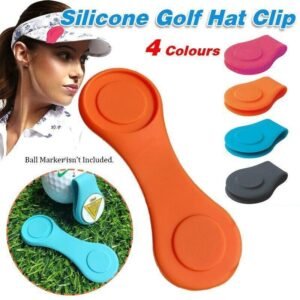 1Pc Silicone Golf Hat Clip Ball Marker Holder with Secure Attachment Design – Orange