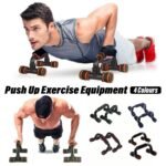 H Shaped Push Up Bars Home Fitness Equipment for Chest Arm Shoulder Training – Blue