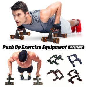 H Shaped Push Up Bars Home Fitness Equipment for Chest Arm Shoulder Training – Orange