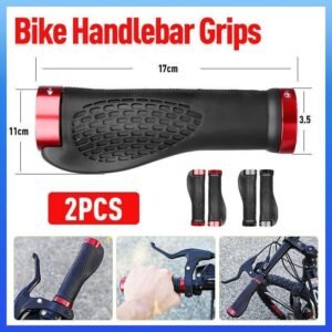 Ergonomic MTB Bike Handlebar Grips 2PCS Lock On Rubber Cycling Mountain Bicycle – Black
