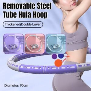 Detachable Weighted Hula Hoop Fitness Equipment for Home Exercise Use – Blue White