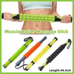 Muscle Roller Stick Full Body Fitness Massage Tool for Home and Gym Use – Green