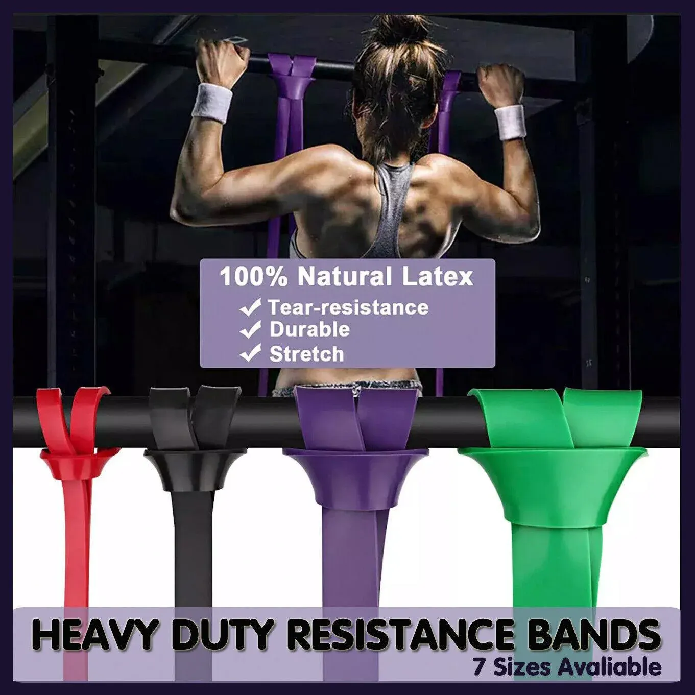 Heavy Duty Resistance Yoga Band Loop Exercise Fitness Workout Band Gym Band - Orange 170-230 lbs (83mm*2080mm) 5 Heavy Duty Resistance Yoga Band Loop Exercise Fitness Workout Band Gym Band – Orange 170-230 lbs (83mm*2080mm) - image 5