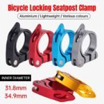 Quick Release Bicycle Seat Tube Clamp Multi Color Lever Lock Cycling Accessories – Silver-3-1