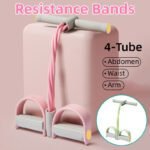 Multifunctional Foot Pedal Resistance Band Home Fitness Pulling Rope Exerciser – Green