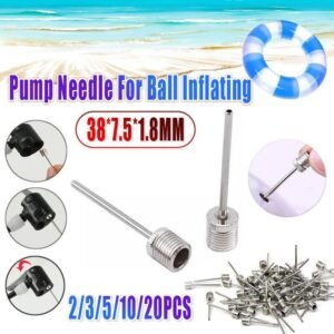 Stainless Steel Ball Pump Needle Inflator Pin for Football Basketball Volleyball – 10PCS