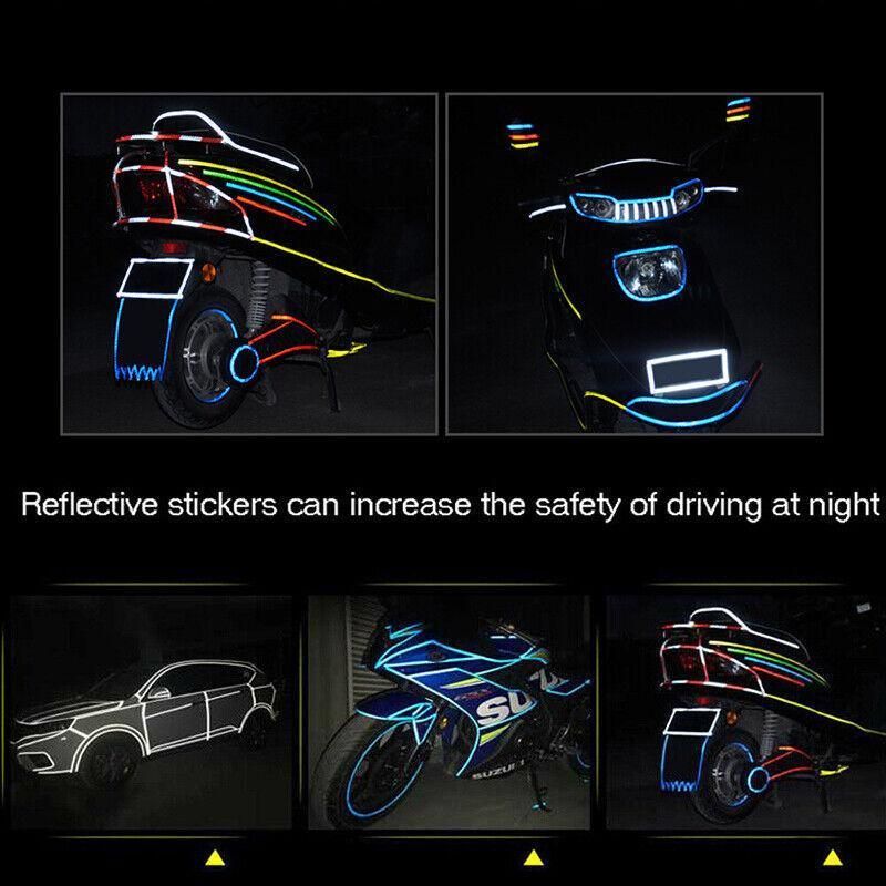 8m Reflective Tape for Bikes Cars Motorcycles Waterproof High Visibility Strip - Green 4 8m Reflective Tape for Bikes Cars Motorcycles Waterproof High Visibility Strip – Green - image 4