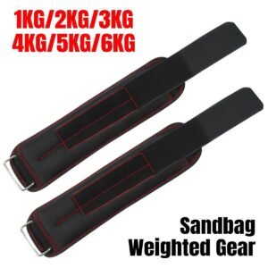 Adjustable Sandbag Gaiter Weight Training Gear for Running and Sports Fitness – Pair of Sandbags (2 x 0.5kg)