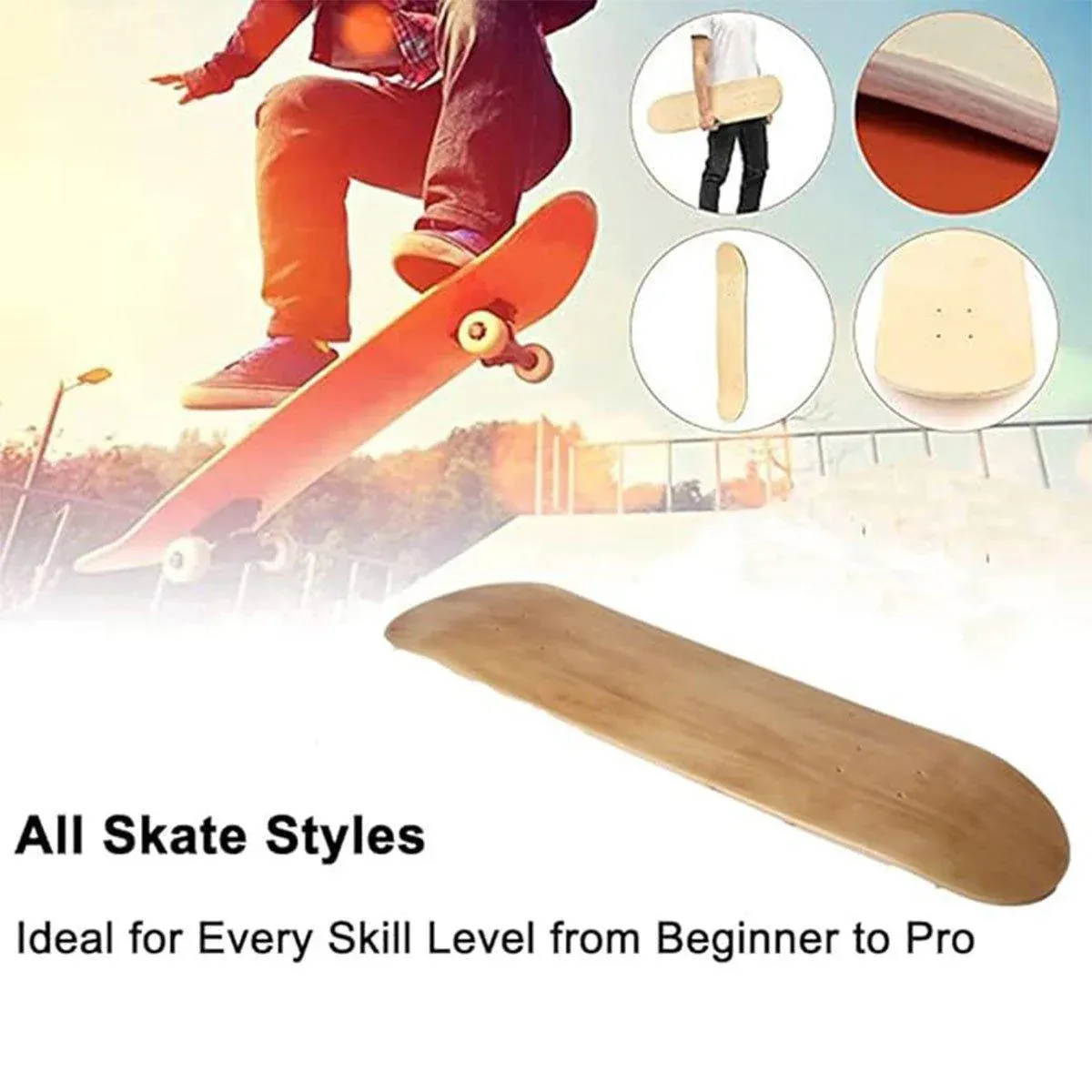 Skateboard Deck Surface Durable Non-Slip Grip Tape Replacement Board Parts 5 Skateboard Deck Surface Durable Non-Slip Grip Tape Replacement Board Parts - image 5