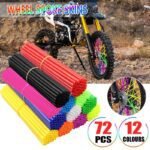 72PCS Wheel Spoke Wrap Sleeves Mountain Bike Bicycle Mtb Wraps Skins Covers – Purple