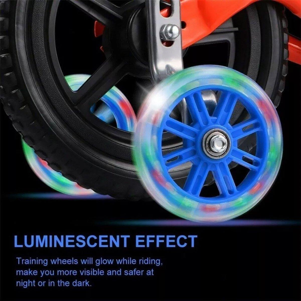 12–20 Inch Bike Training Wheels Flashing PVC Silent Stabilizer Auxiliary Support - Black 5 12–20 Inch Bike Training Wheels Flashing PVC Silent Stabilizer Auxiliary Support – Black - image 5