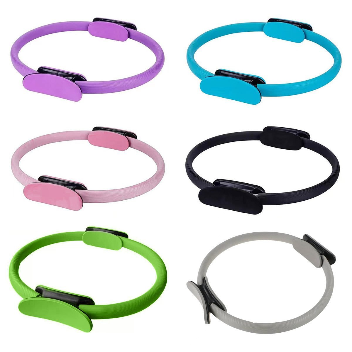 6 Colours Pilates Yoga Ring Magic Circle Fitness Equipment for Toning Slim Legs - Black 2 6 Colours Pilates Yoga Ring Magic Circle Fitness Equipment for Toning Slim Legs – Black - image 2