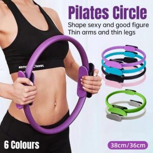 6 Colours Pilates Yoga Ring Magic Circle Fitness Equipment for Toning Slim Legs – Purple