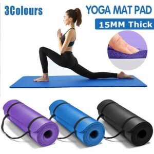 15mm Thick Yoga Mat Pad NBR Nonslip Exercise Fitness Pilate Gym Durable – Purple