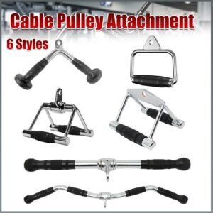 Cable Pulley Attachment Tricep Rope V Grip LAT Pull Down Gym Accessory – Close Grip Triangle