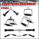 Cable Pulley Attachment Tricep Rope V Grip LAT Pull Down Gym Accessory – Tricep Press-Down Bar