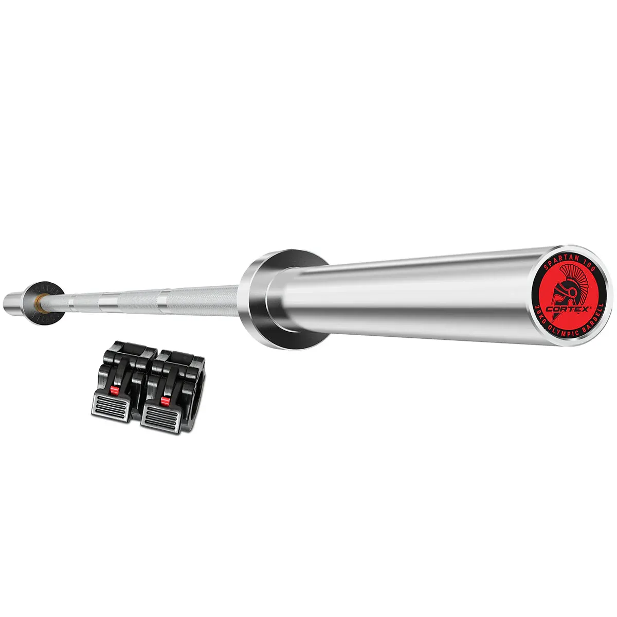 CORTEX SPARTAN100 7ft 20kg Olympic Barbell with Lockjaw Collars 1 CORTEX SPARTAN100 7ft 20kg Olympic Barbell with Lockjaw Collars