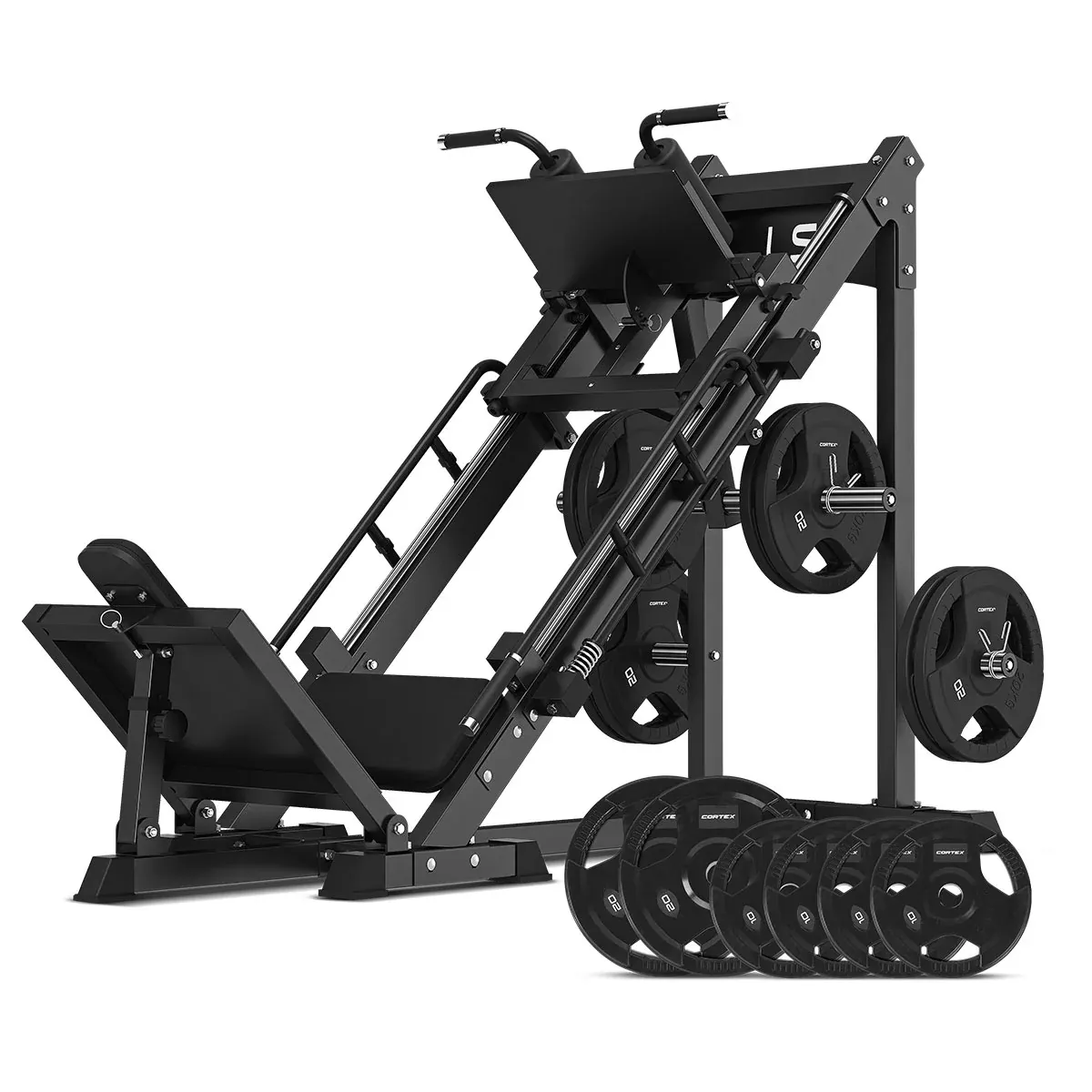 LSG GLP100 Leg Press/Hack Squat with 100kg Olympic Tri-Grip Plates 1 LSG GLP100 Leg Press/Hack Squat with 100kg Olympic Tri-Grip Plates