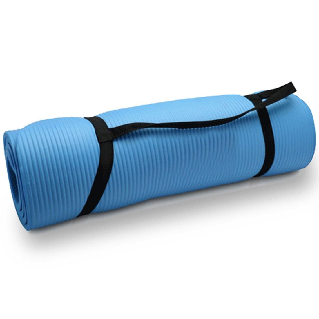 10mm Extra Thick NBR Yoga Mat Gym Pilates Fitness Exercise - blue 5 10mm Extra Thick NBR Yoga Mat Gym Pilates Fitness Exercise – blue - image 5