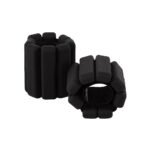 2-Piece Ankle & Wrist Weights – 1kg Pair Adjustable Workout Bangles (Black)