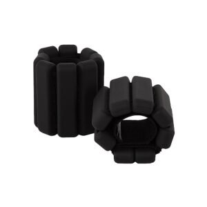 2-Piece Ankle & Wrist Weights – 1kg Pair Adjustable Workout Bangles (Black)