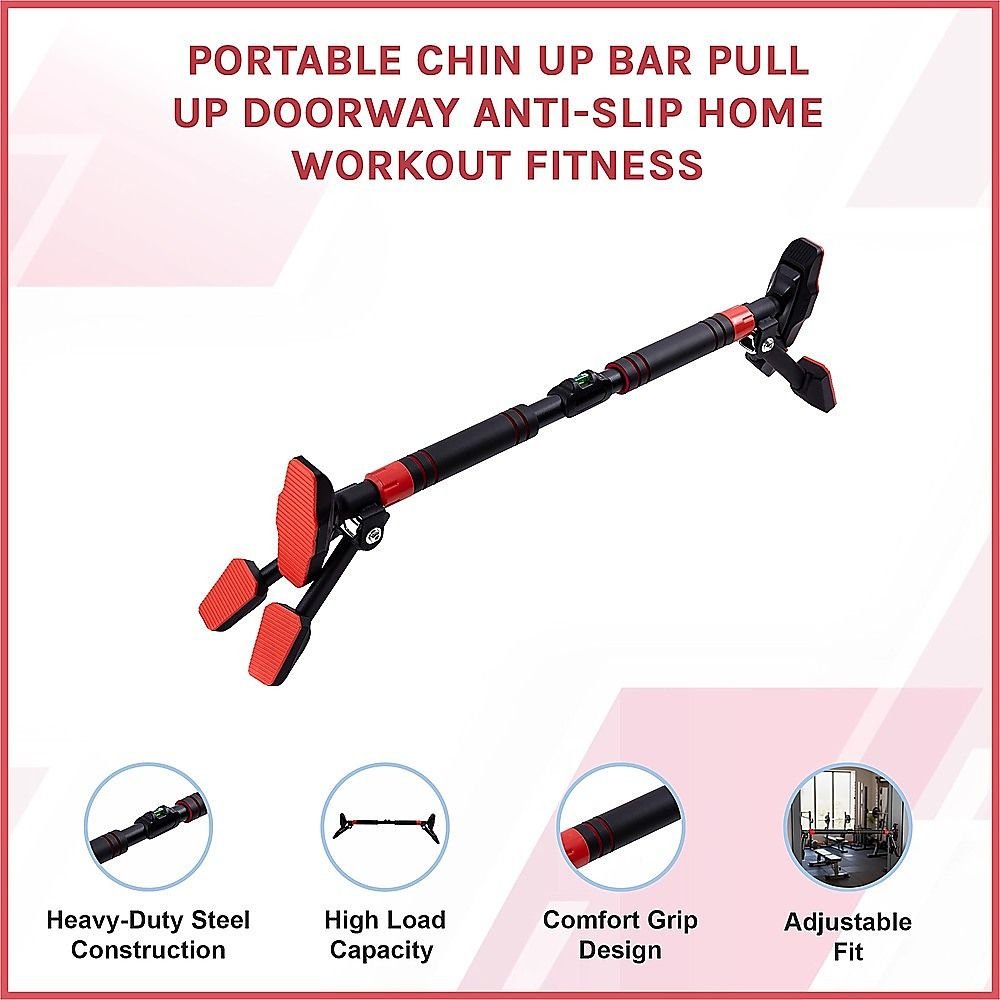 Portable Chin Up Bar Pull Up Doorway Anti-Slip Home Workout Fitness 4 Portable Chin Up Bar Pull Up Doorway Anti-Slip Home Workout Fitness - image 4