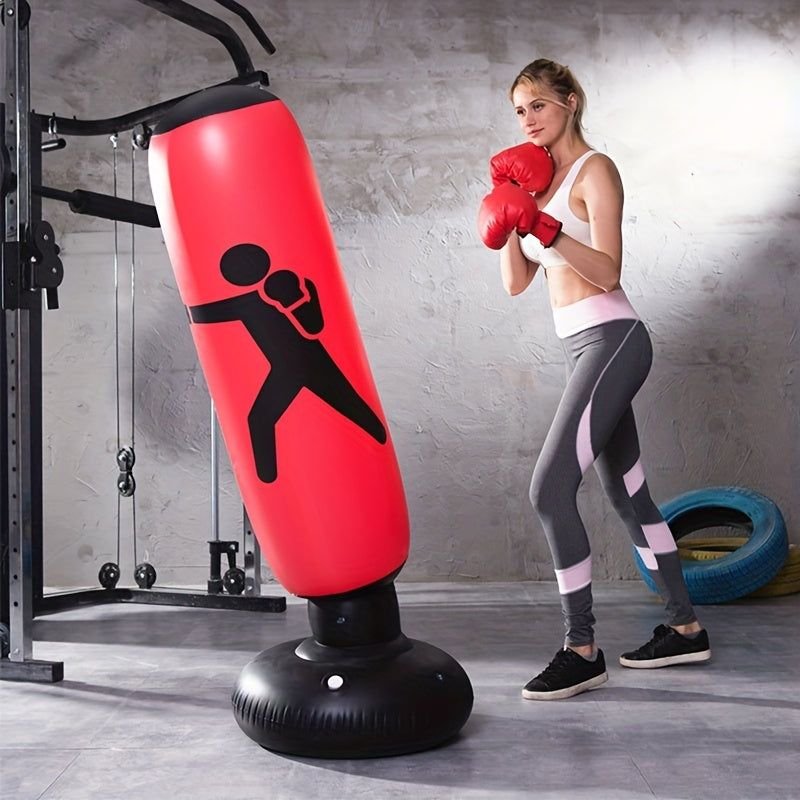 1Pc Inflatable Fitness Boxing Bag Stand - Durable Martial Arts Training Aid(Red) 4 1Pc Inflatable Fitness Boxing Bag Stand – Durable Martial Arts Training Aid(Red) - image 4