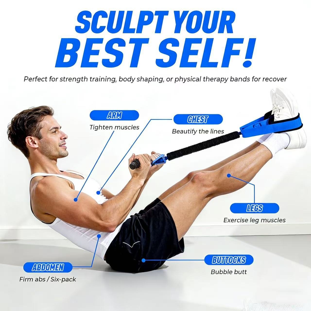 Purple Multifunctional Pedal Resistance Band - Home Fitness Sit-up Assistant with Foot Pedals and Elastic Pull Rope - Full Body Workout Equipment for Abs, Arms, Legs and Glutes 2 Purple Multifunctional Pedal Resistance Band – Home Fitness Sit-up Assistant with Foot Pedals and Elastic Pull Rope – Full Body Workout Equipment for Abs, Arms, Legs and Glutes - image 2