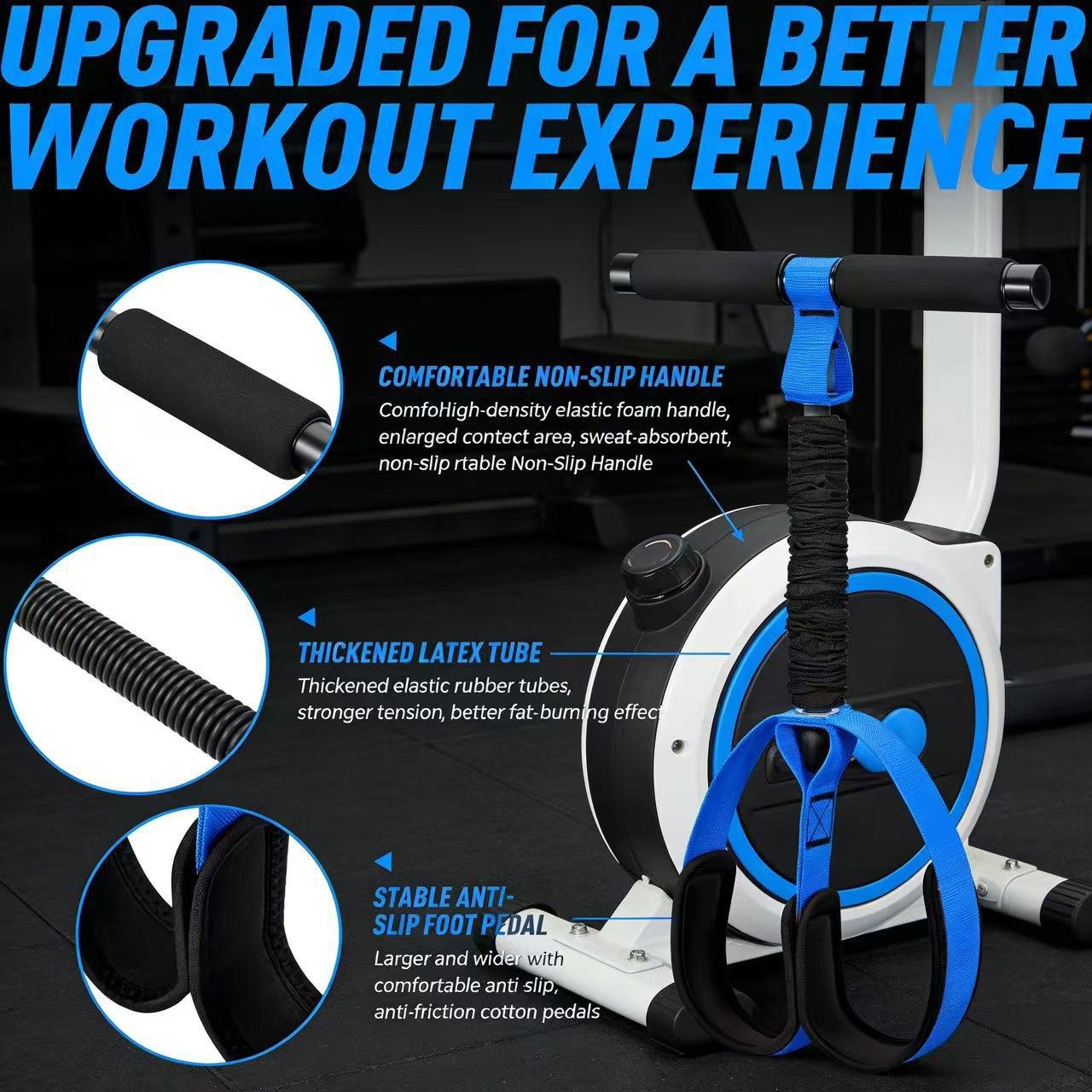 Yellow Multifunctional Pedal Resistance Band - Home Fitness Sit-up Assistant with Foot Pedals and Elastic Pull Rope - Full Body Workout Equipment for Abs, Arms, Legs and Glutes 5 Yellow Multifunctional Pedal Resistance Band – Home Fitness Sit-up Assistant with Foot Pedals and Elastic Pull Rope – Full Body Workout Equipment for Abs, Arms, Legs and Glutes - image 5