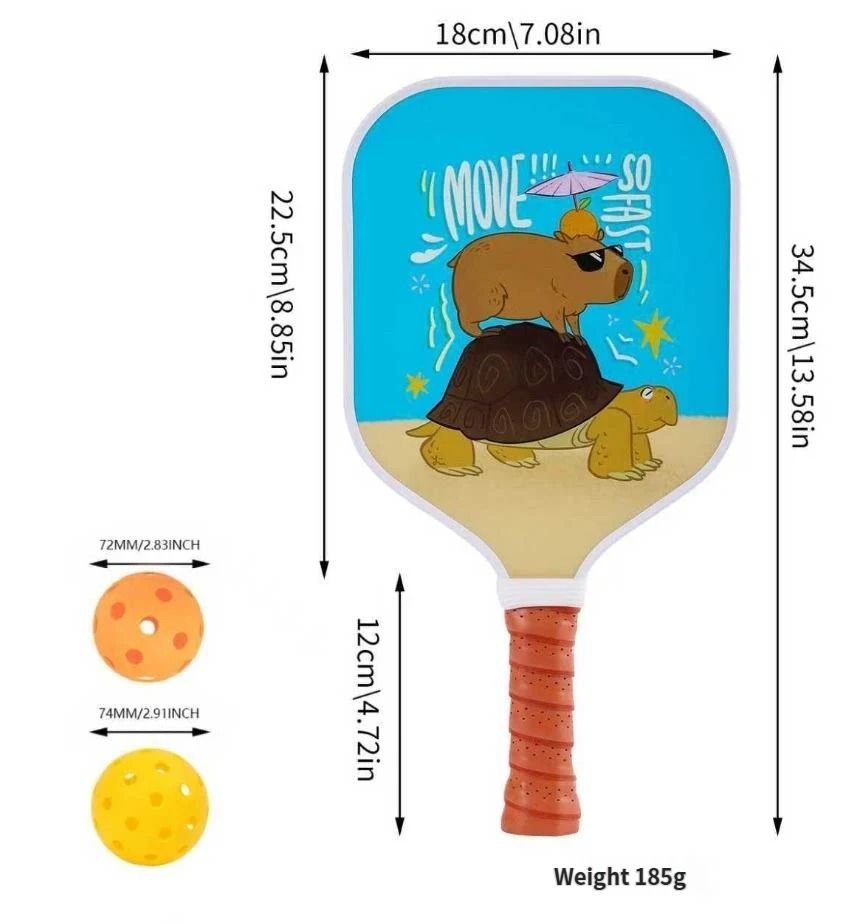 【RT-010】Fiberglass Pickleball Paddle Set of 2 with 4 Balls and Carry Bag - 185g Single Paddle Weight - Beginner Friendly Starter Kit with Non-Slip Cushion Grip for Adults Kids and Outdoor Family Fun 3 【RT-010】Fiberglass Pickleball Paddle Set of 2 with 4 Balls and Carry Bag – 185g Single Paddle Weight – Beginner Friendly Starter Kit with Non-Slip Cushion Grip for Adults Kids and Outdoor Family Fun - image 3