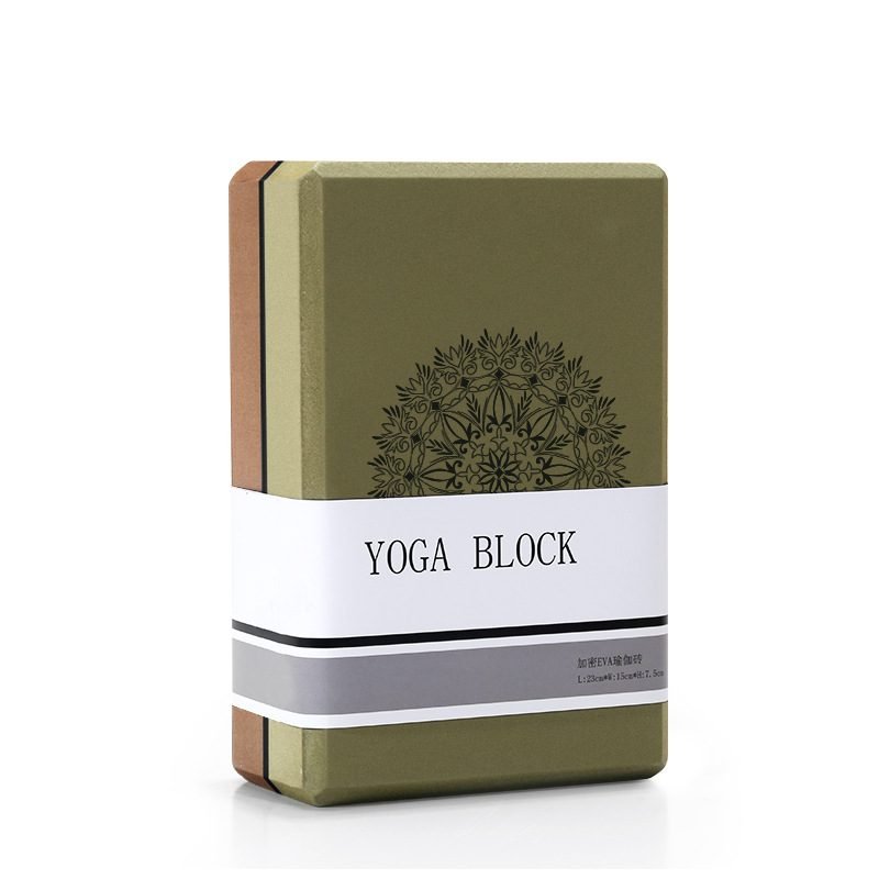Olive Green/Brown High-Density EVA Foam Yoga Block for Support & Stability - Lightweight Non-Slip Brick for Yoga, Pilates & Stretching 1 Olive Green/Brown High-Density EVA Foam Yoga Block for Support & Stability – Lightweight Non-Slip Brick for Yoga, Pilates & Stretching