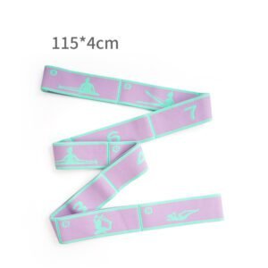 Pink and Blue 9-Loop Yoga Stretch Strap – Numbered Band for Flexibility and Physical Therapy