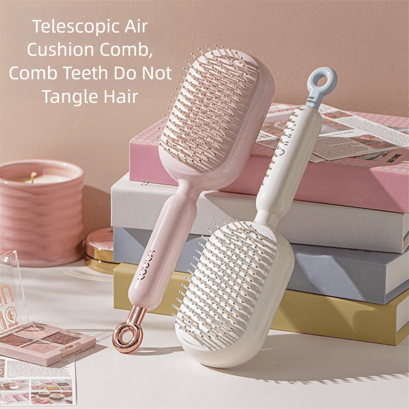 Blue Innovative Self-Cleaning Cushion Hairbrush - Retractable Bristle Detangling & Scalp Massager 2 Blue Innovative Self-Cleaning Cushion Hairbrush – Retractable Bristle Detangling & Scalp Massager - image 2