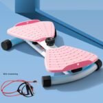 Pink Split Leg & Waist Twister Board – Core Abdominal Trainer with Resistance Bands for Home Fitness