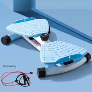 Blue Split Leg & Waist Twister Board – Core Abdominal Trainer with Resistance Bands for Home Fitness
