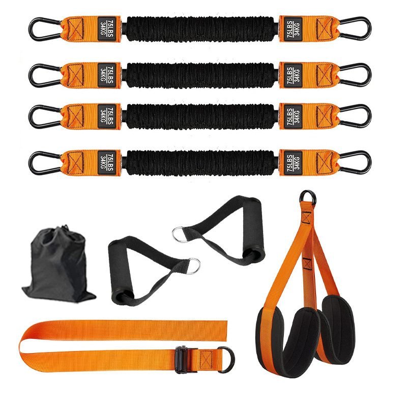 Orange (300lb)Heavy Duty Pull-Up Assist Strap System With Foam Handles - Adjustable Resistance Trainer for Pull-Ups and Home Gym Workouts 1 Orange (300lb)Heavy Duty Pull-Up Assist Strap System With Foam Handles – Adjustable Resistance Trainer for Pull-Ups and Home Gym Workouts