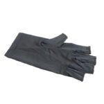 5-Pair Black UV Protection Fingerless Gloves for Nail Art Curing and Cycling Sun Protection – Made of Nylon/Spandex, Manicure Hand Care