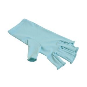 5-Pair Blue UV Protection Fingerless Gloves for Nail Art Curing and Cycling Sun Protection – Made of Nylon/Spandex, Manicure Hand Care
