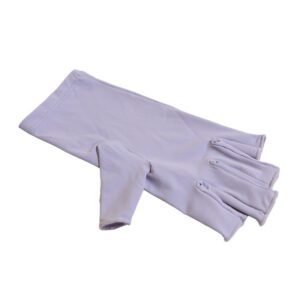 5-Pair Purple UV Protection Fingerless Gloves for Nail Art Curing and Cycling Sun Protection – Made of Nylon/Spandex, Manicure Hand Care