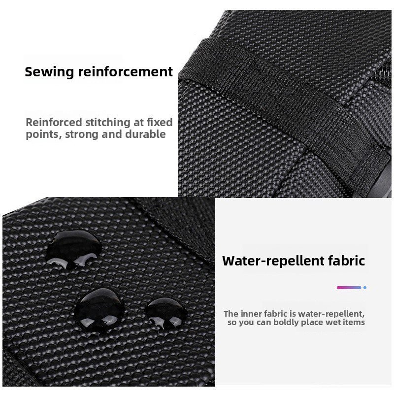 Black Water Resistant Bicycle Saddle Bag Under Seat Wedge Pack with Reflective Strip and Quick Release Strap for MTB Road Bikes 5 Black Water Resistant Bicycle Saddle Bag Under Seat Wedge Pack with Reflective Strip and Quick Release Strap for MTB Road Bikes - image 5
