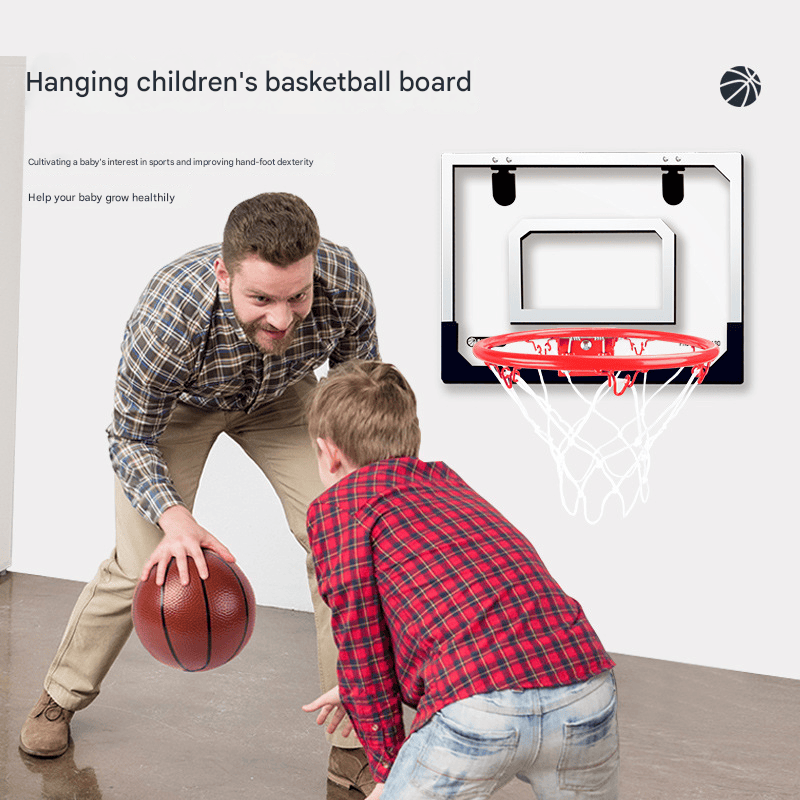 Indoor mini basketball hoop with one 14cm ball Folds flat for door mounting Spring-loaded action with detachable basket Transparent backboard Fun for children and adults in home offices 2 Indoor mini basketball hoop with one 14cm ball Folds flat for door mounting Spring-loaded action with detachable basket Transparent backboard Fun for children and adults in home offices - image 2