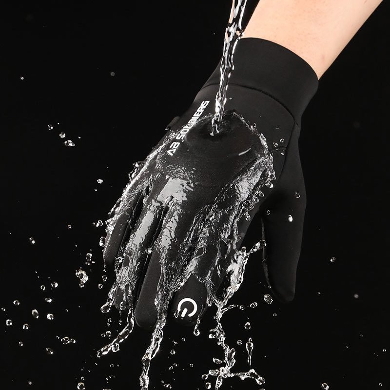 Grey Winter Thermal Gloves for Men Outdoor Cycling Driving Waterproof Touch Screen Warm Fleece Lining Anti-Slip(Size:M) 3 Grey Winter Thermal Gloves for Men Outdoor Cycling Driving Waterproof Touch Screen Warm Fleece Lining Anti-Slip(Size:M) - image 3