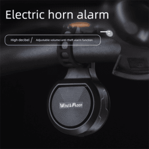 130dB Electric Bike Horn with Anti-Theft Alarm Electronic Bicycle Bell USB Rechargeable Waterproof Adjustable Volume Vibration Sensor for MTB Road Scooter Black