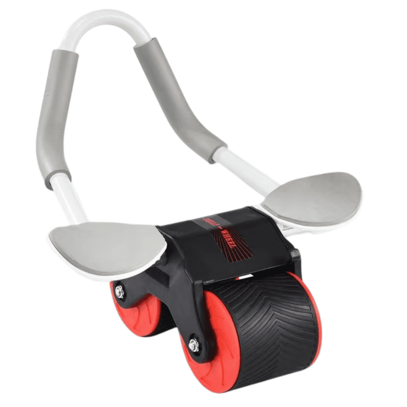 Red Multifunctional Abdominal Roller with Automatic Rebound - Core Strength Trainer with Extra-Wide Double Wheels and Kneeling Mat for Home Gym 1 Red Multifunctional Abdominal Roller with Automatic Rebound – Core Strength Trainer with Extra-Wide Double Wheels and Kneeling Mat for Home Gym