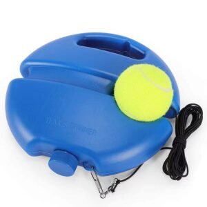 Portable Self-Study Tennis Training Set – Tennis Rebounder with High-Elasticity String, Baseboard & Durable Training Ball