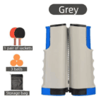 Grey Portable Table Tennis Set with 2 Paddles, 3 Balls and Carry Bag – 165cm Retractable Ping Pong Net & Post – Indoor/Outdoor Professional Training Kit